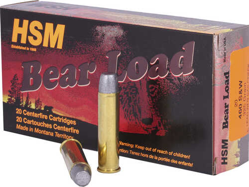 HSM Bear Load Ammunition 460 S&W Wide Flat Nose 325 gr. 20 rd. Model: HSM-460SW-4-N