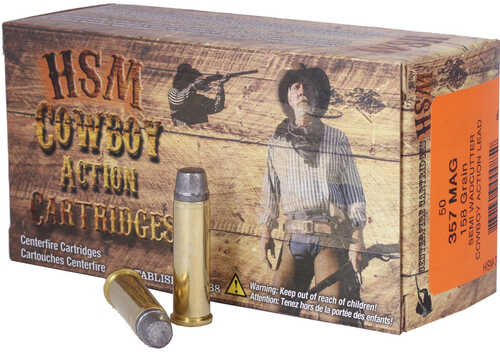 HSM Cowboy Action Handgun Ammunition 357 Mag 158 gr. 50 rd Model: HSM-357-1-N