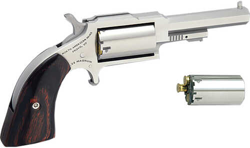 NAA The Earl Sheriff Mini-Revolver Combo 22 LR/.22 WMR Stainless/Wood 2.5 in 5 rd. Model: NAA-1860-250C