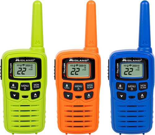 Midland X-talker T10 Two Way Radio Multi Color 3 Pk.  model: T10x3m