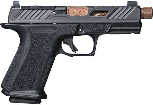 Shadow Systems MR920 Elite Slide Optic Pistol 9mm 4 in. Black Frame Threaded Barrel Bronze 15 rd Model: SS-1009