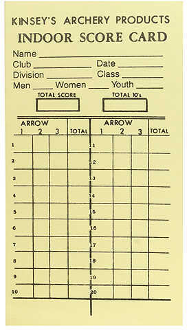 Indoor Score Card