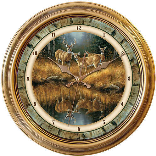 Fine Art Clock - Whitetail Reflection