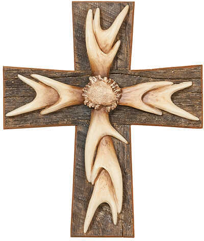 BSC 10" Faux Anterl Wall Cross 8.5"X10"