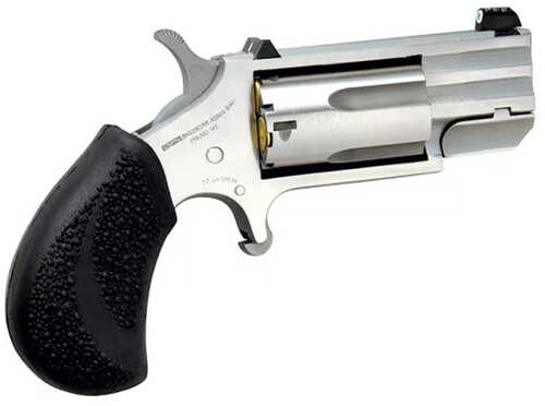 NAA Pug Revolver 22 WMR Stainless/Black Rubber 1 in. 5 rd XS White Model: NAA-PUG-D