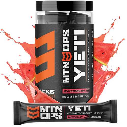 MTN OPS Yeti Preworkout Watermelon Trail Packs 20 ct.