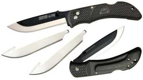 Outdoor Edge Ox30C Onyx-Lite Folder 3" 420J2 Stainless Drop Point Tanto Polymer Black