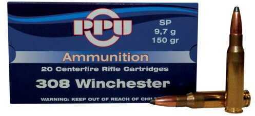 308 Win 150 Grain Soft Point 20 Rounds Prvi Partizan Ammunition 308 Winchester