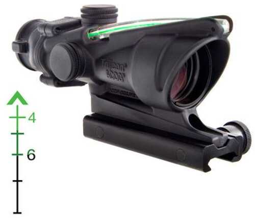 Trijicon 100218 ACOG 4x 32mm Obj 36.8 ft @ 100 yds FOV Black Matte Finish Dual Illuminated Chevron 223 Ballistic Green