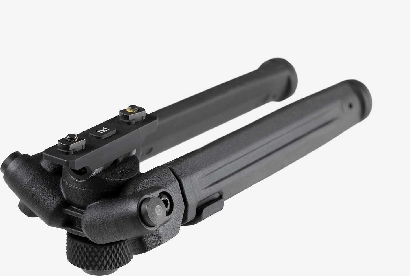 Magpul Mag933-Black M-Lok Bipod Aluminum Black Polymer Rubber