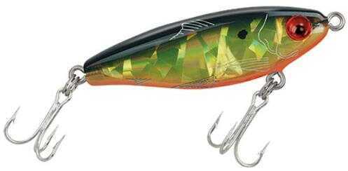 MirrOlure MirrOdine Suspending Twitchbait, 2-5/8" Black/Chart Side/Orange Belly/Silver Broken Glass Md: 17MR-750SBG