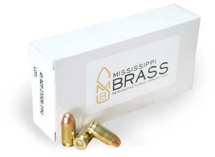 45 ACP 230 Grain FMJ 50 Rounds Mississippi Brass Ammunition