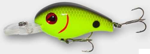 Reaction Strike Crankbait 1/4Oz 2In 2ft-5ft Chartreuse/Black