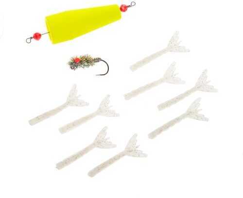 TTF Shiney Hiney Popping Rig 1 Float 1 Jig 8 Spares Glow Tail