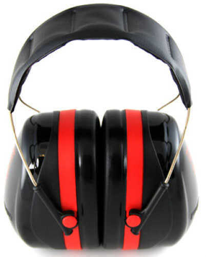 Peltor Optime 105 Over-The-Head Earmuff Same as The Ultimate But With Black & Red Cups NRR30 Twin Design Min