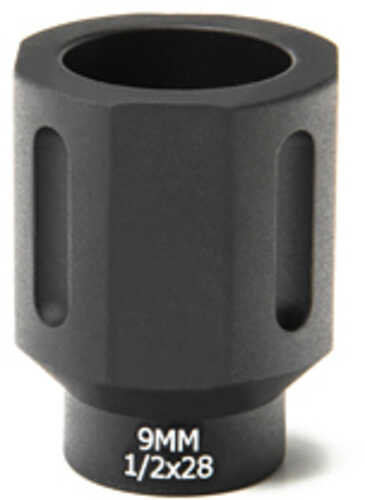 Battle Arms Development HEX FLASHCAN Blast Diverter 9MM Anodized Finish Black 1/2X36 Threaded