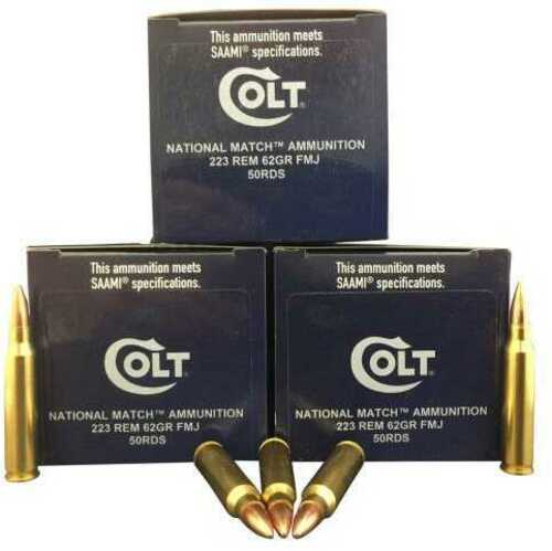 223 Rem 62 Grain Full Metal Jacket 50 Rounds Colt Ammo Ammunition 223 Remington