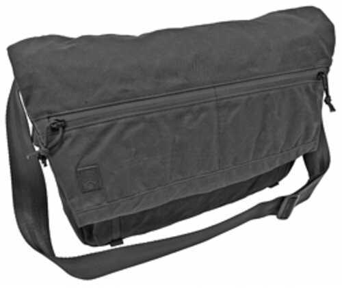 Grey Ghost Gear Wanderer Messenger Bag Black Waxed Canvas 20.5"x11.5"x4.5" 6027-BLK