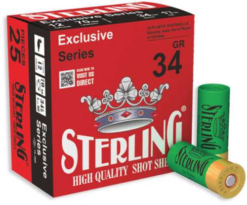 Sterling Exclusive Series 12 Gauge 2.75" #5 1 3/16 oz Shot Shell 25 Round Box 8698779951030