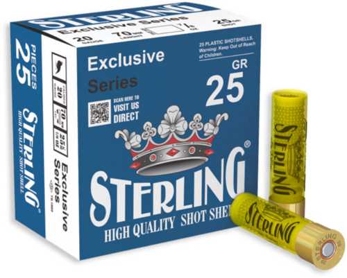 Sterling Exclusive Series 20 Gauge 2.75" #8 7/8 oz. Shot Shell 25 Round Box 8698779960902