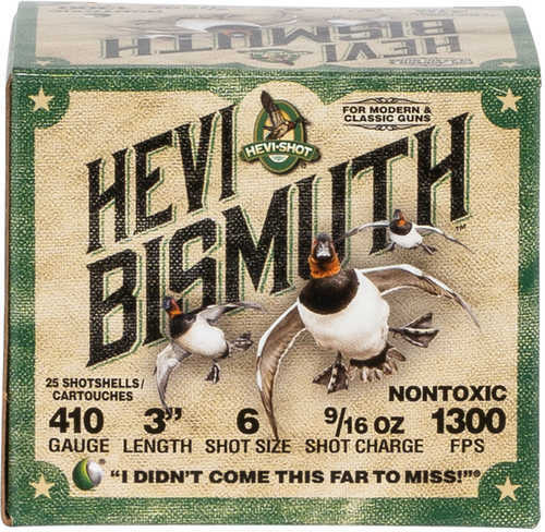 HEVI-Shot HEVI-SHOT HEVI-BISMUTH 410 Gauge 3" #6 9/16 oz Bismuth Shot 25 Round Box HS19006