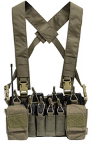 Haley Strategic Partners D3crx Chest Rig Nylon Construction Ranger Green Includes (4) Rifle Magazine Pouches (4) Pistol