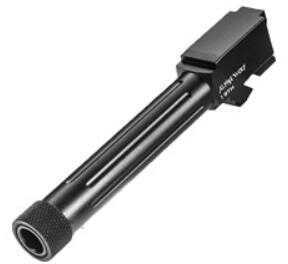 Lone Wolf Distributors AlphaWolf Barrel 9MM Salt Bath Nitride Coated Threaded/Fluted 416R Stainless Steel 1/2x28 TPI For