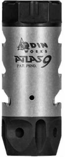 Odin Works Atlas 9 Muzzle Brake 9MM 1/2-28 Threaded Stainless Steel MB-ATLAS-9-28