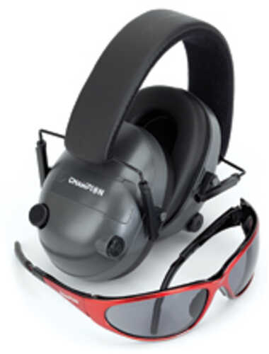 Champion Traps & Targets Earmuffs Electronic 25dB NRR Plastic Black 40974