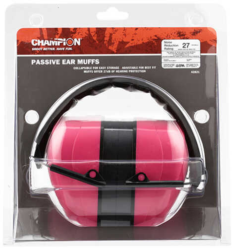 Champion Traps & Targets Passive Earmuff Pink 27NRR 42821