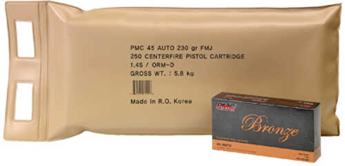 PMC Bronze 45ACP 230 Grain Full Metal Jacket 250 Round Bulk Pack 45A-BP