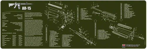 TekMat Long Gun AR-15 Cleaning Mat Thermoplastic Surface Protects Gun From Scratching 1/8" Thick 12"x36" Tube Packaging