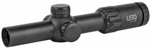 US Optics TS Series Rifle Scope 1-8X24mm 30mm Main Tube Front Focal Plane 0.2 MRAD Adjustments Black Finish JNG MIL Reti