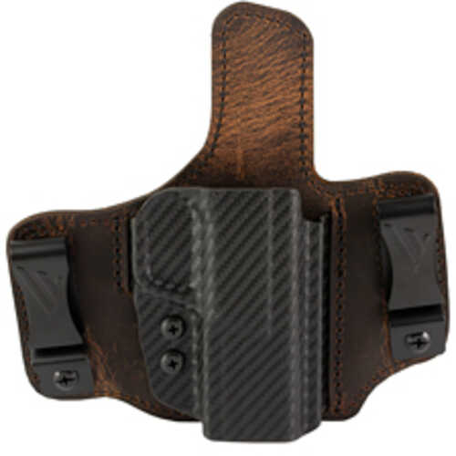 Versacarry Insurgent Deluxe Inside/Outside Waistband Holster Right Hand Fits S&W Shield EZ Distressed Leather and Polyme