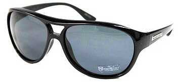 Newport Monaco Shiny Black Frame Grey Polarized Lenses