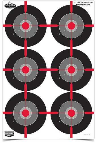 Birchwood Casey Dirty Bird 12inX18in Multi Bullseye-100 Pck