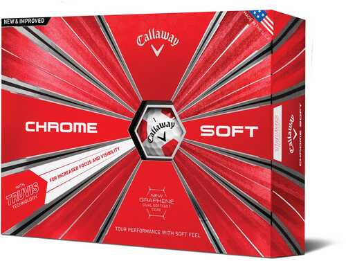 Callaway Chrome Soft Truvis Golf Ball 12-Pack Red/White