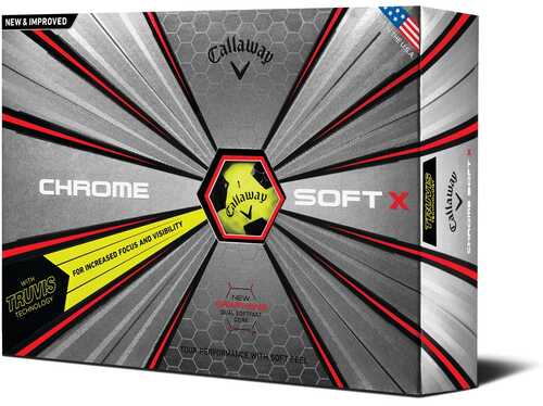 Callaway Chrome Soft X Truvis Golf Ball 12-Pack Yellow