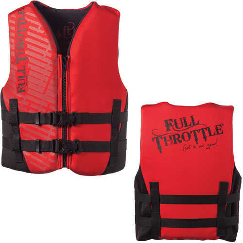 Full Throttle Youth Life Jacket Rapid-Dry-Red