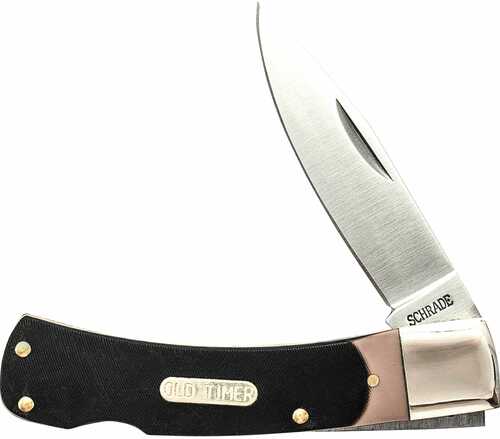 Old Timer 1135990 Heritage Series Trapper 940T 3" Clip/Spey D2 Steel Blade 3.70" Black/Tan Wood Laminate Handle