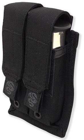 Double Pistol Mag Pouch W/ Griptite Black