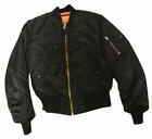 Humvee Ma1 Flight Jacket - Black - Large