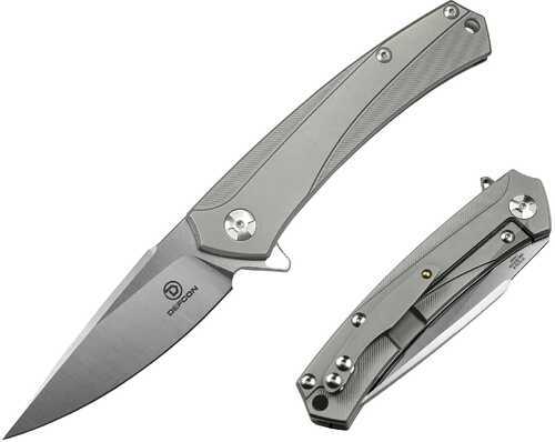 Defcon Barracuda Folder 3.5 in Blade Gray Titanium Handle