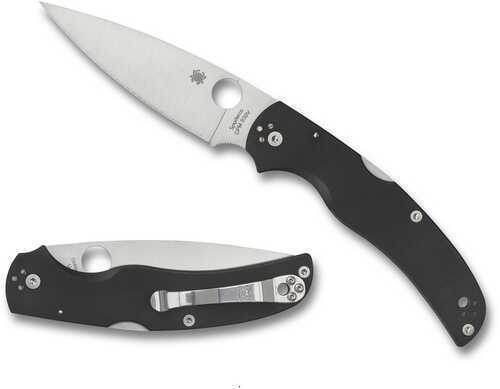 Spyderco C244GP Native Chief Lightweight 4.02" Folding Plain Stonewashed CTS BD1N SS Blade/Black Textured FRN Handle Inc