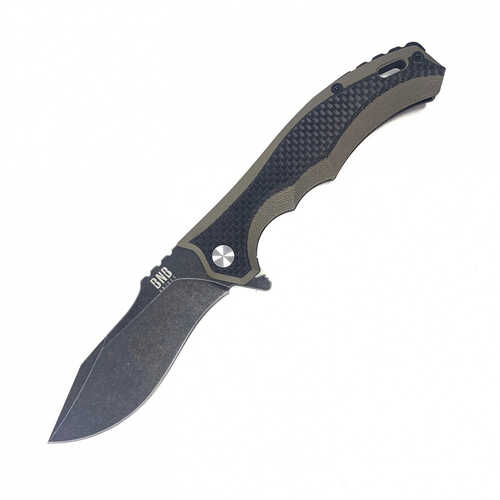 BucknBear EDC Diesel Folder 3.6 in Blade Carbon Fiber Handle