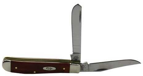 Case Mini Trapper Folder Pocket Knife With Chestut Bone Handle 3-1/2"