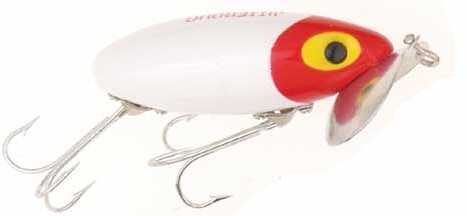 Arbogast Jitterbug 1/4Oz White/Redhead Mn# G630-01