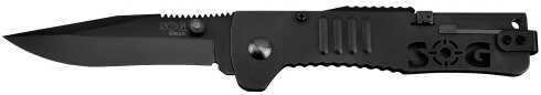 S.O.G SOG-Sj32-CP SlimJim 3.18" Folding Plain Clip Point Satin AUS8 SS Blade/ Black Hardcased Stainless Steel Handle