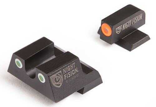 Night Fision CNK027007OGW Sight Set Square Front/U-Notch Rear Century Canik TP9SF/TP9SF Elite/TP9SA Green Tritium