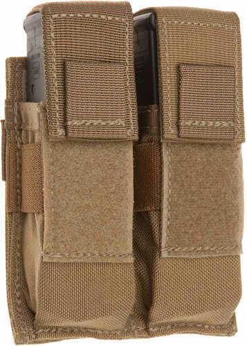 Tac Shield Pistol Double Magazine Pouch MOLLE Coyote Tan